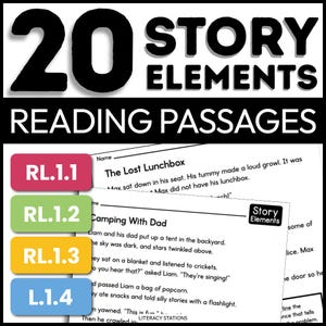 Story Elements Reading Passages for First Grade