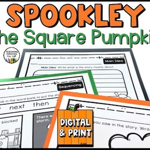 Spookley The Square Pumpkin Activities - Reading Comprehension & Writing Crafts