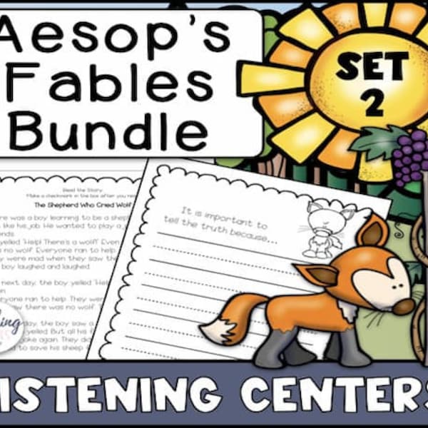 Aesops Fables Bundle - Set 2 The Fox And The Grapes And Other Stories