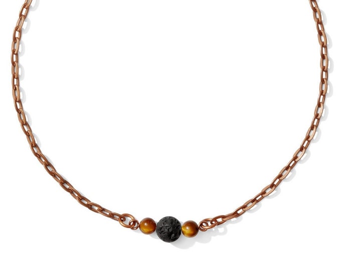 Tigers eye Choker necklace, Tiger's Eye diffuser Choker necklace for Girls, Granola Girl, boho jewelry for women,  necklace, Girls choker