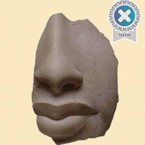 Akhenaten&#39;s Face and Lips Cross Stitch Pattern, Inc Full Pattern Keeper File, plus detailed digital download Files 130 x 200 stitches