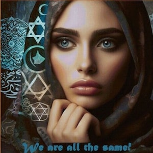 Beautiful Jewish or Muslim Woman Cross Stitch -MASTERPIECE Chart - Detailed Digital Pattern + Photo - VERY Large