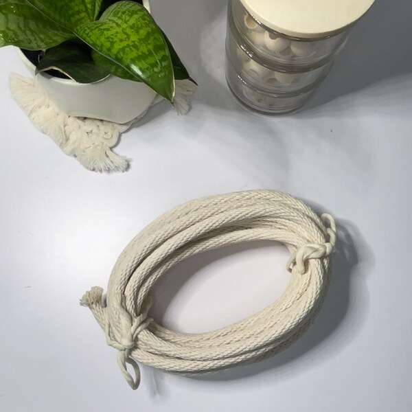 Cotton filler cord 25ft, 3/8in piping cord, basket coiling and weaving supplies