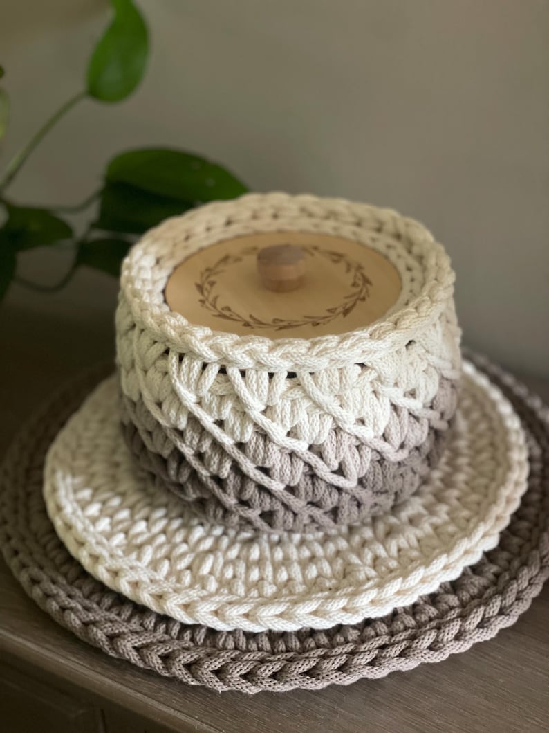 BOBBINY 5mm braided cord, chunky yarn, macrame cord, cotton cord, crochet, weaving, 108yds/100m image 6