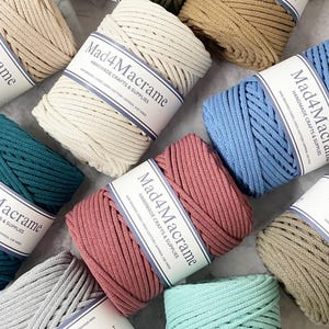 Mad4Macrame’s 5mm Braided Cotton Cord | 328ft- 100m
