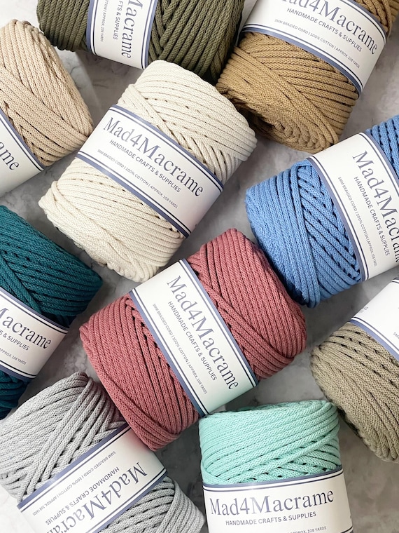Mad4Macrame’s 5mm Braided Cotton Cord | 328ft- 100m