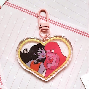 Bubbline Heart Shaped Acrylic Charm