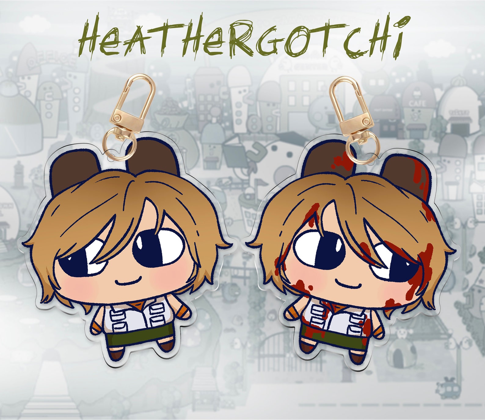 Silentgotchi Heather Keychain