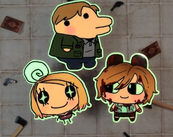 Pegatinas que brillan en la oscuridad para Tamagotchi de Silent Hill