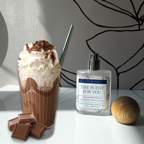 Chocolate Frappuccino, Premium Gourmand fragrance oil roll-on Perfume, fun  cologne gift for her, Sweet Cocoa with Cappuccino fragrance