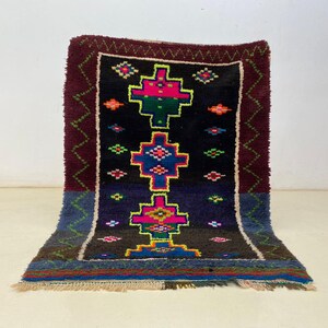 Alfombra Kilim marroquí: Tejido plano de lana vibrante - Tribal Handmade