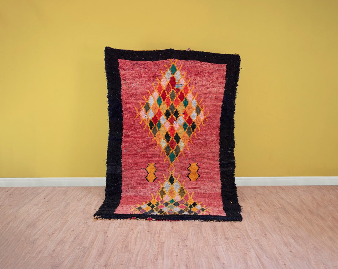 5x8 Woven Tribal Carpet Morocco Vintage Old Rugs. Extra Large Etsy