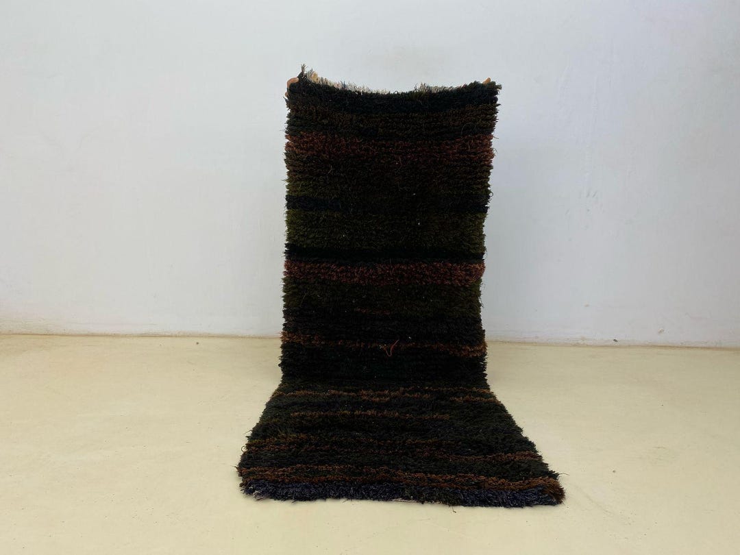 Beni Ourain Runner Bright Color Palette, Handmade Wool Kilim, Ethnic ...
