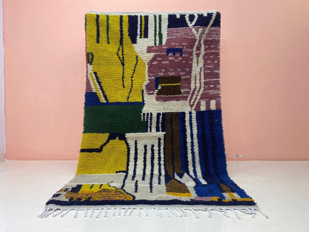 Berber Rug Pattern Handmade Berber Wool Rug - Soft, Washable, Geometric Pattern - Etsy