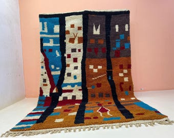 Amizing Colorful moroccan rug-Custom Area Rug - Handmade Rug - Custom Moroccan Rug - Berber Rug - Home Decor Rug-Multicolored Carpet