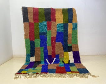 Moroccan Beni Ourain Rug - Soft Wool, Bright Colors, Handmade