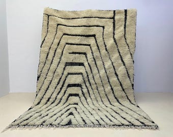 Moroccan rug white - Solid white rug - Plain white rug - Minimalist rug - Beni ourain rug - Custom rug - Handmade rug - Moroccan area rug