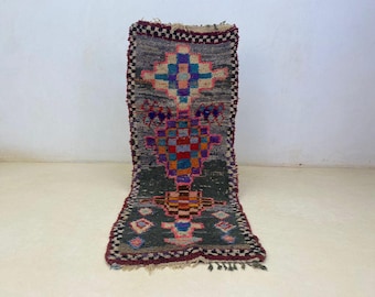 Berber Kilim Wool Runner - Handwoven Moroccan Vintage Rug