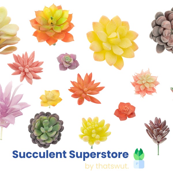 15 Pack Colorful Assorted Realistic Artificial Faux Succulents Aloe Plants Realistic Fake Succulent Plants