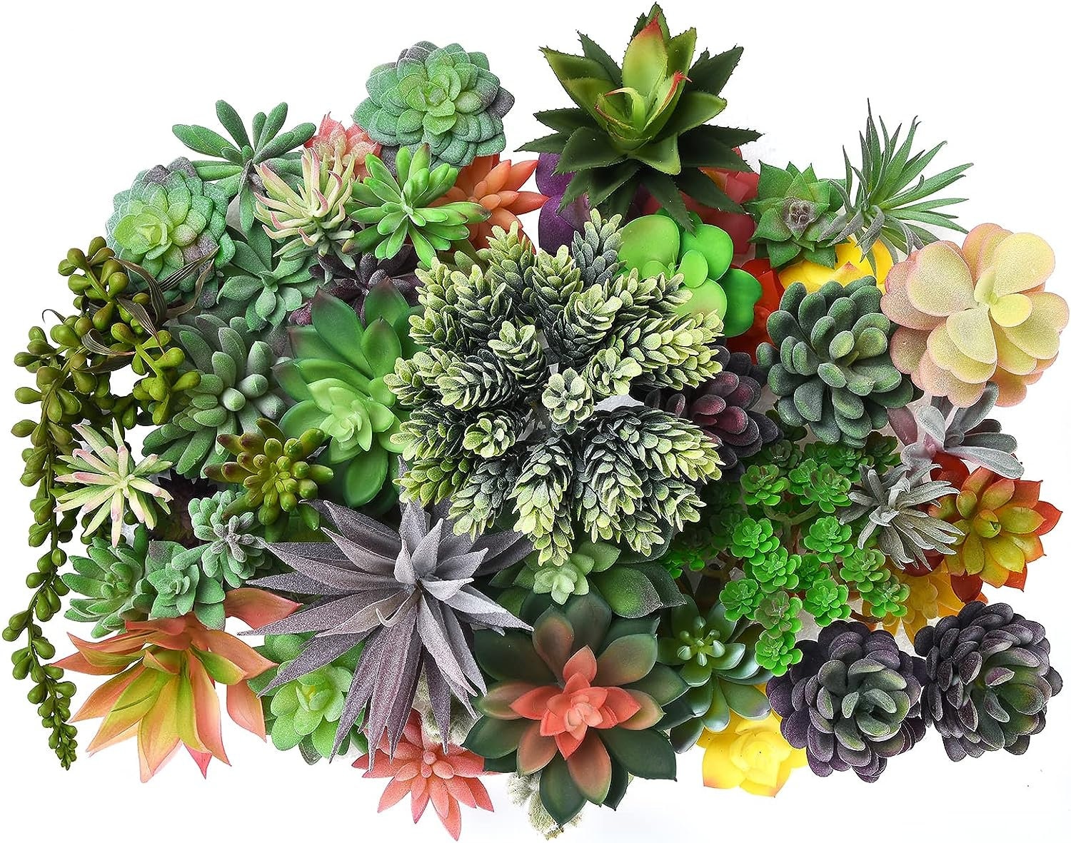 Fake Plants Artificial Succulent Plants Assorted Decorative Faux Succulent Potted Fake Cactus Cacti Plants Gray Pots