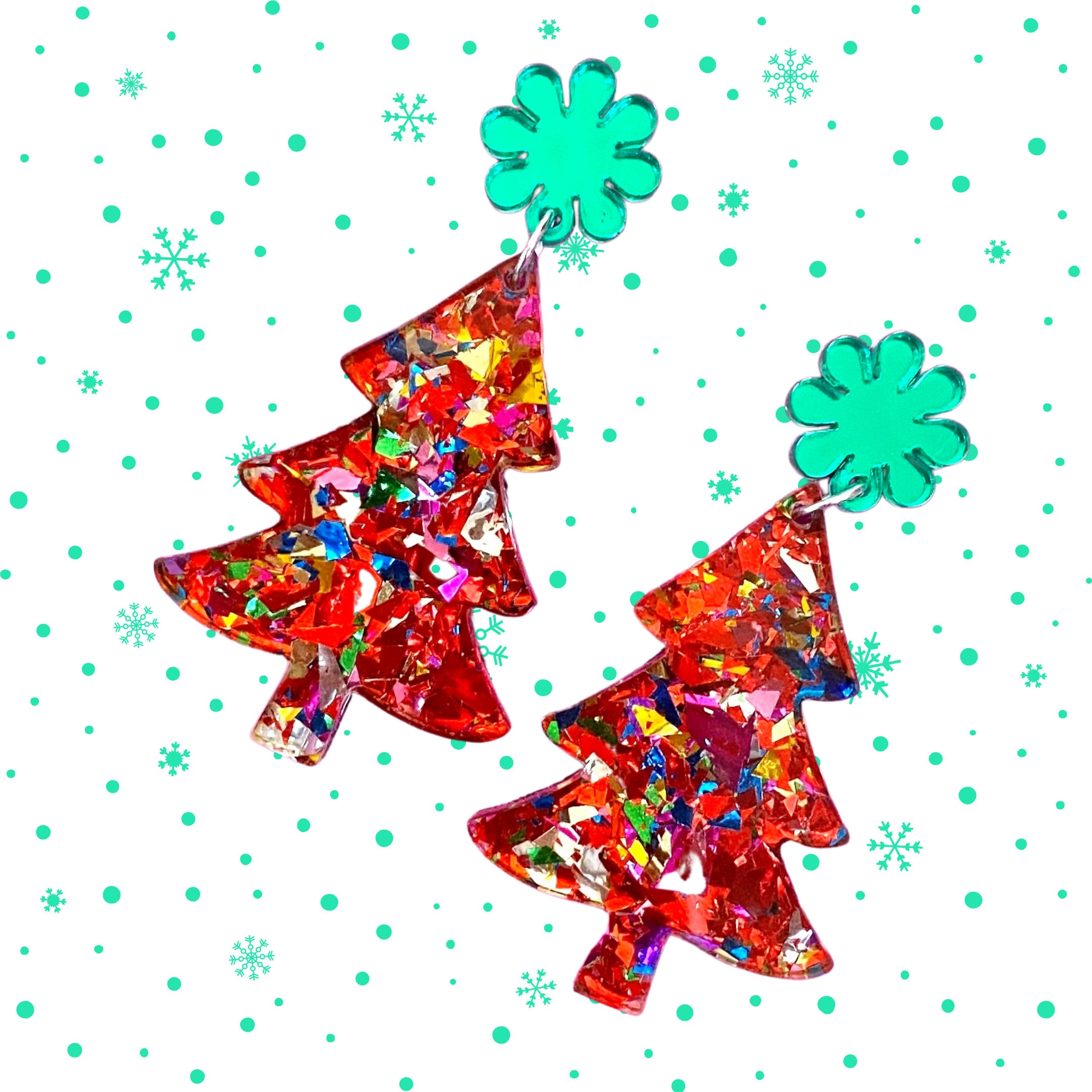 Christmas Earring Acrylic Dangle Earrings Gifts for Best Etsy