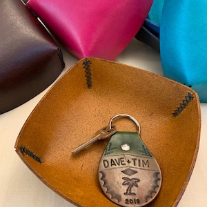 Handcrafted Leather Valet Tray | Decorative Bowl- Multiple colors