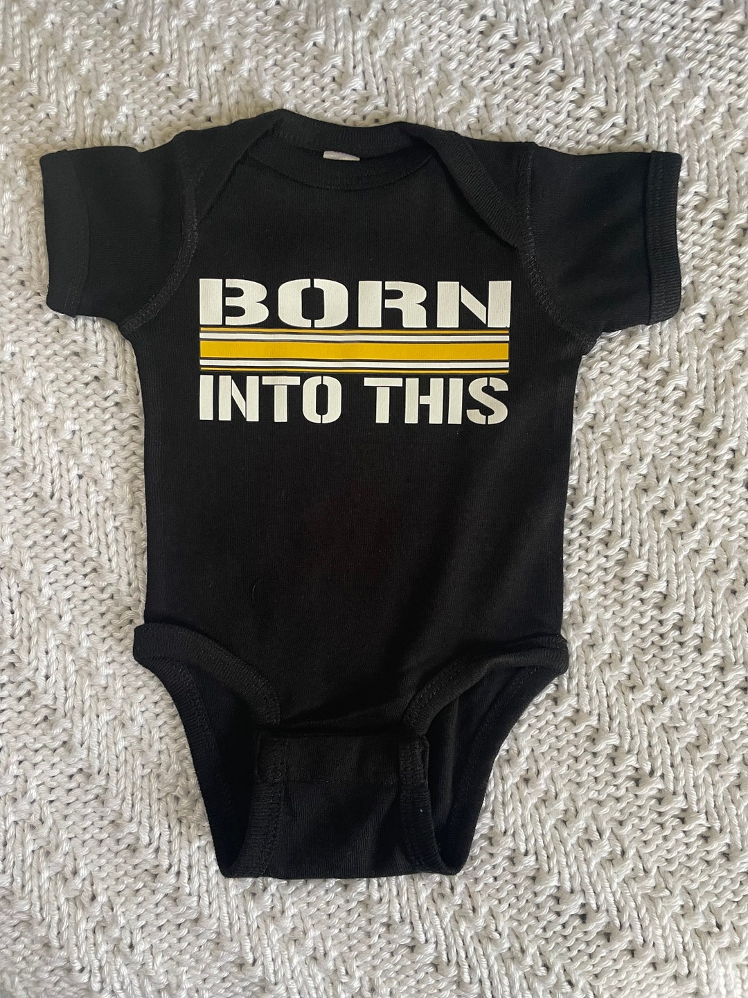 Steeler Born Into This Pitt Infant Baby Rib Bodysuit for Sporting