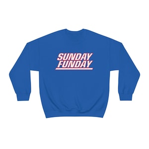 Giant Sunday Funday New York Football Crewneck For Tailgates Gameday Sporting Events and Bars