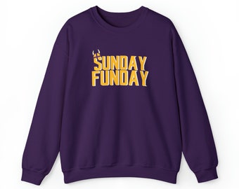 Viking Sunday Funday Minnesota Football Crewneck For Tailgates Gameday Sporting Events