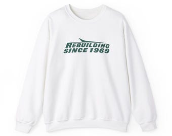 Jet Rebuilding Since 1969 New York Football Crewneck For Tailgates Gameday Sporting Events