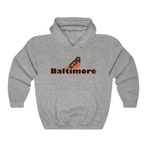 Baltimore Baseball Minimalist City Skyline Hoodie