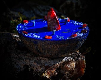 ISIS, Sacred Ritual Candle, limited edition, luxury, deities, Egypt, pagan, lotus, carnelian, sacred feminine, goddess, Sacred Lights, gift, decoration