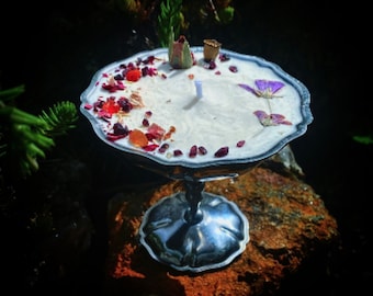 PERSÉPHONE ritual candle, box, gift, self-love, sacred feminine, goddess, scented candle, chalice, pomegranate, garnet, organic, perfume, spelljar, incense, witch