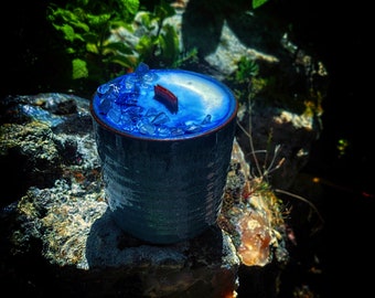 NJÖRD, Sacred Candle Ritual limited series, deities, gift, god, valhalla, glass, norse, Sacred Lights, Vegan, witch, nordic, pagan, viking