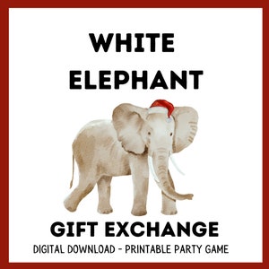 2024 White Elephant Gift Exchange Game - Yankee Swap - Christmas Party Game - Office Party Game - Printable Digital Download