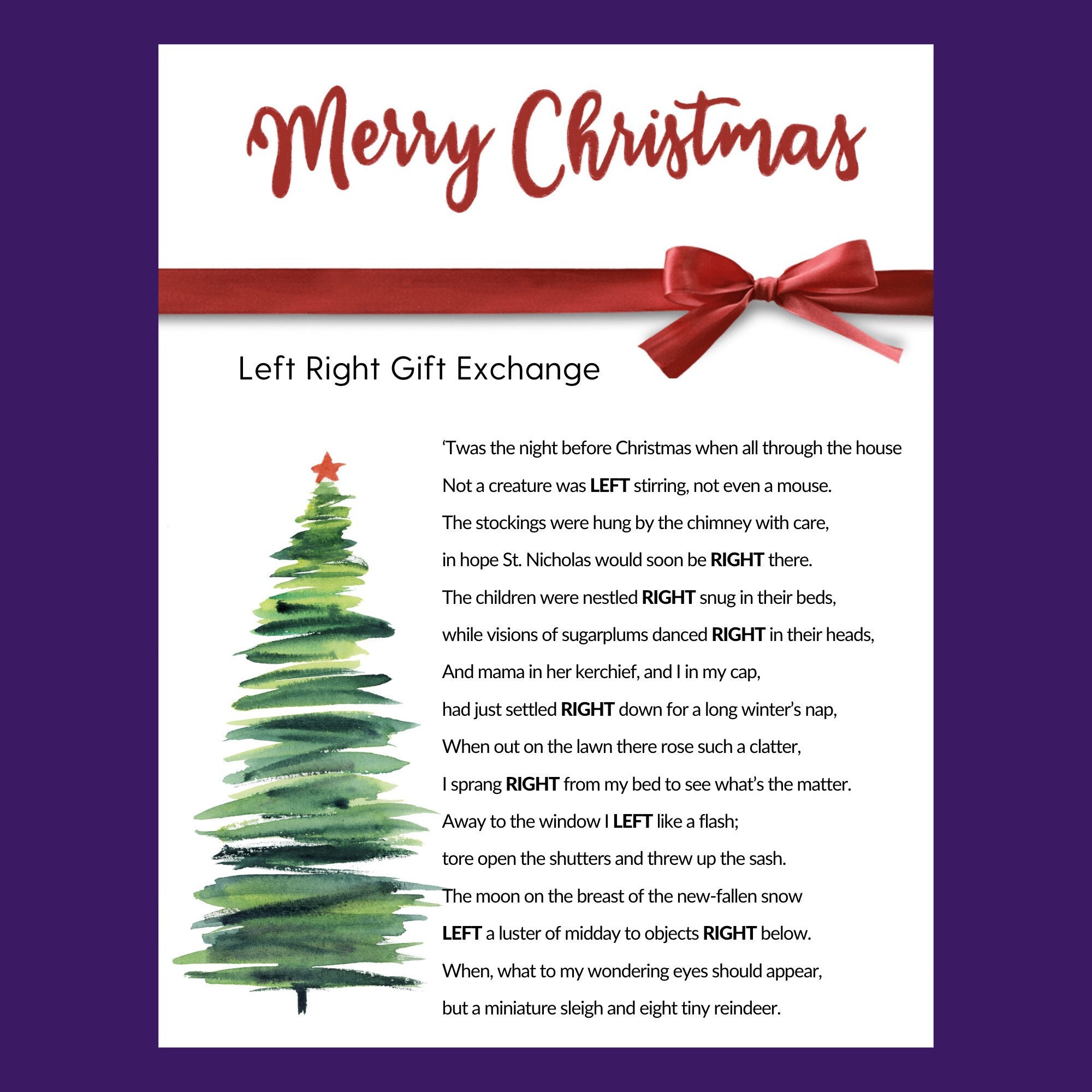 Left Right Christmas Game
