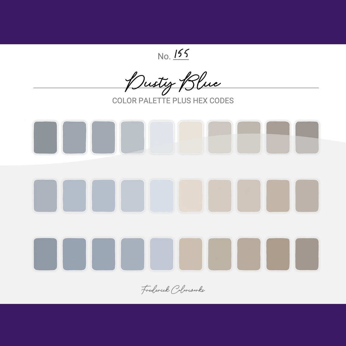 Dusty Blue Color Scheme Procreate 30 Color Palette Swatches Hex Codes ...