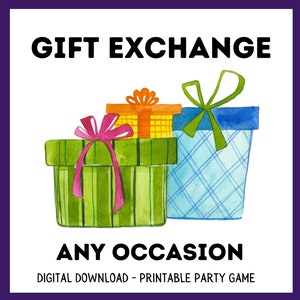 Gift Exchange Game - Elke gelegenheid - Afdrukbaar partyspel - Direct downloaden - Verjaardag - Afstuderen - Feestdagen - Kantoorfeest