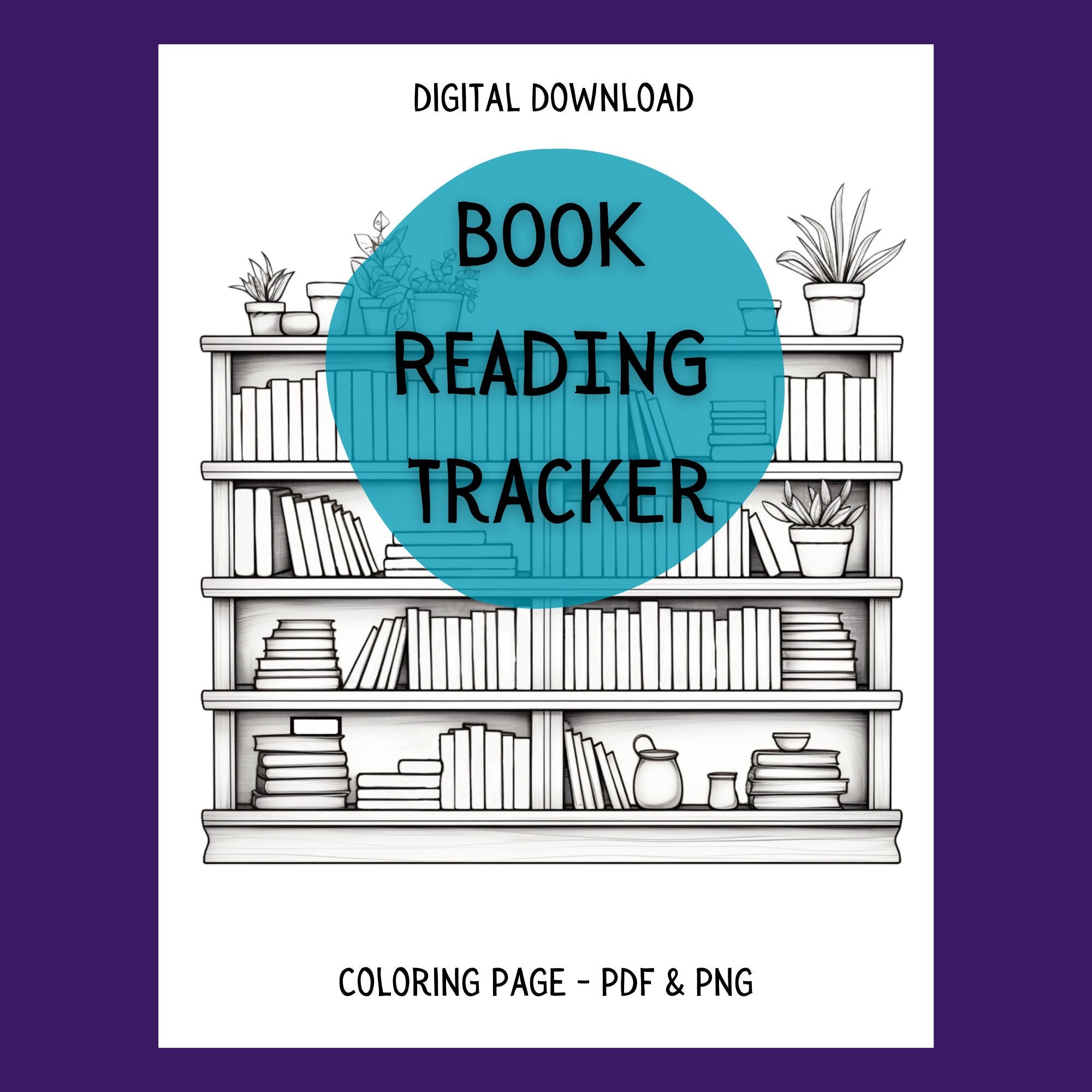 Book Reading Tracker Printable - Il Fullxfull.5125550157 9sku 