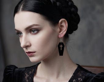 Coffin Earrings – Gothic Statement Jewelry