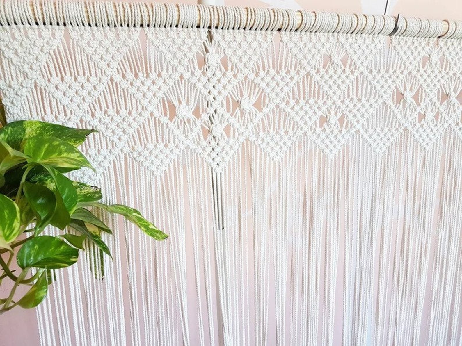 Boho Shower Curtain Macrame Shower Curtain Boho Bathroom Etsy