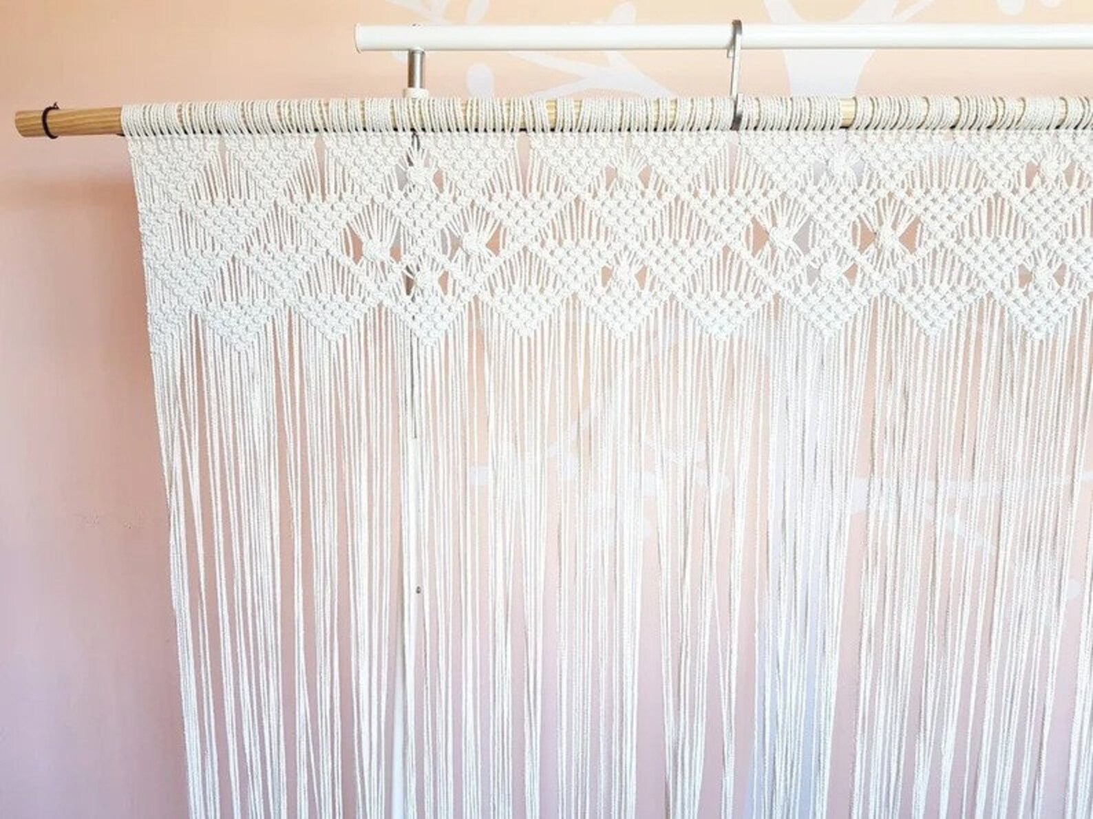 Boho Shower Curtain Macrame Shower Curtain Boho Bathroom Etsy