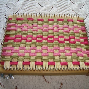 Oblong Plus 1 Potholder Loom - 19 x 27 Pegs - Uses Both Traditional & Jumbo / Pro Size Loops - 19x27 - Cottage Looms Designs
