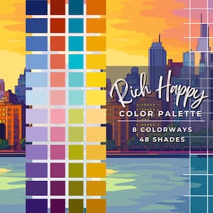 Rich & Happy – Digital Color Palette Swatches | 48 Gradient Shades ...