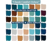 Moody Color Palette with HEX Codes | Canva Template for Branding & Interiors (Instant Download)