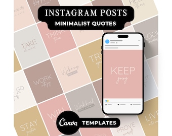 Minimalist Quote Templates for Instagram (100 Pack) | Canva | Life Coach & Business