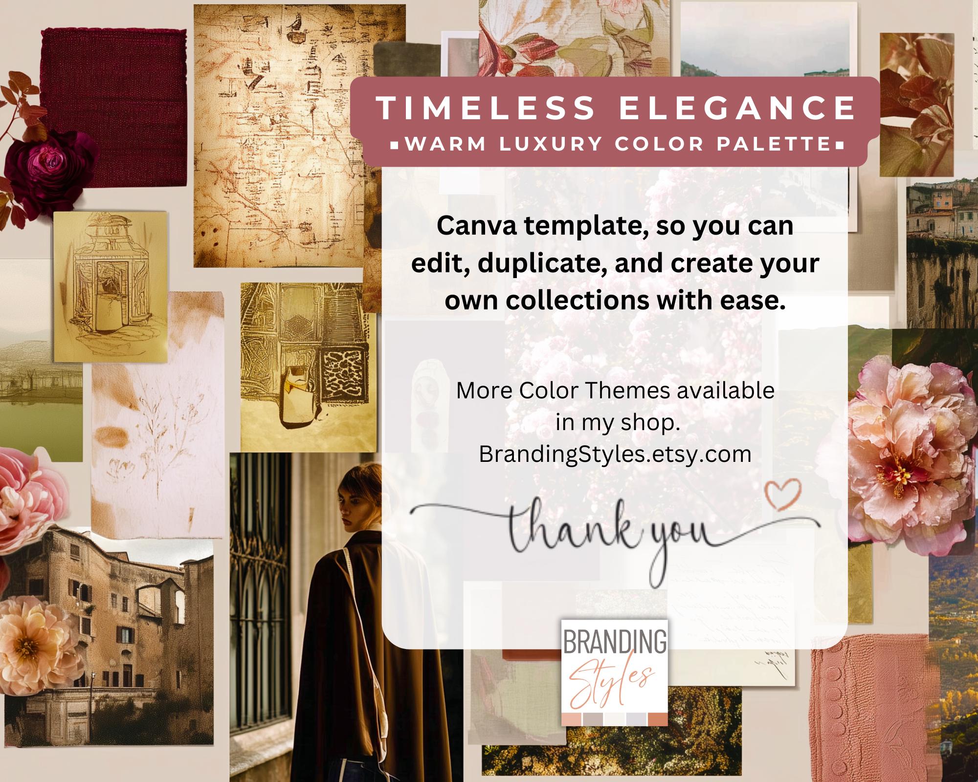 Burgundy & Sage Green Color Palette With HEX Code | Canva Template ...