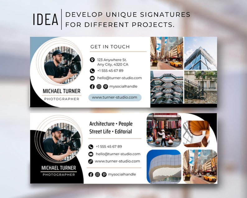freeemailsignature emailtemplates projects :: photos,... Email Signature Template Bundle, Photographer Designer, Gmail Signature ...