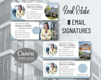Sjablonen voor e-mailhandtekeningen voor onroerend goed – Canva voor branding van makelaars (digitale download)