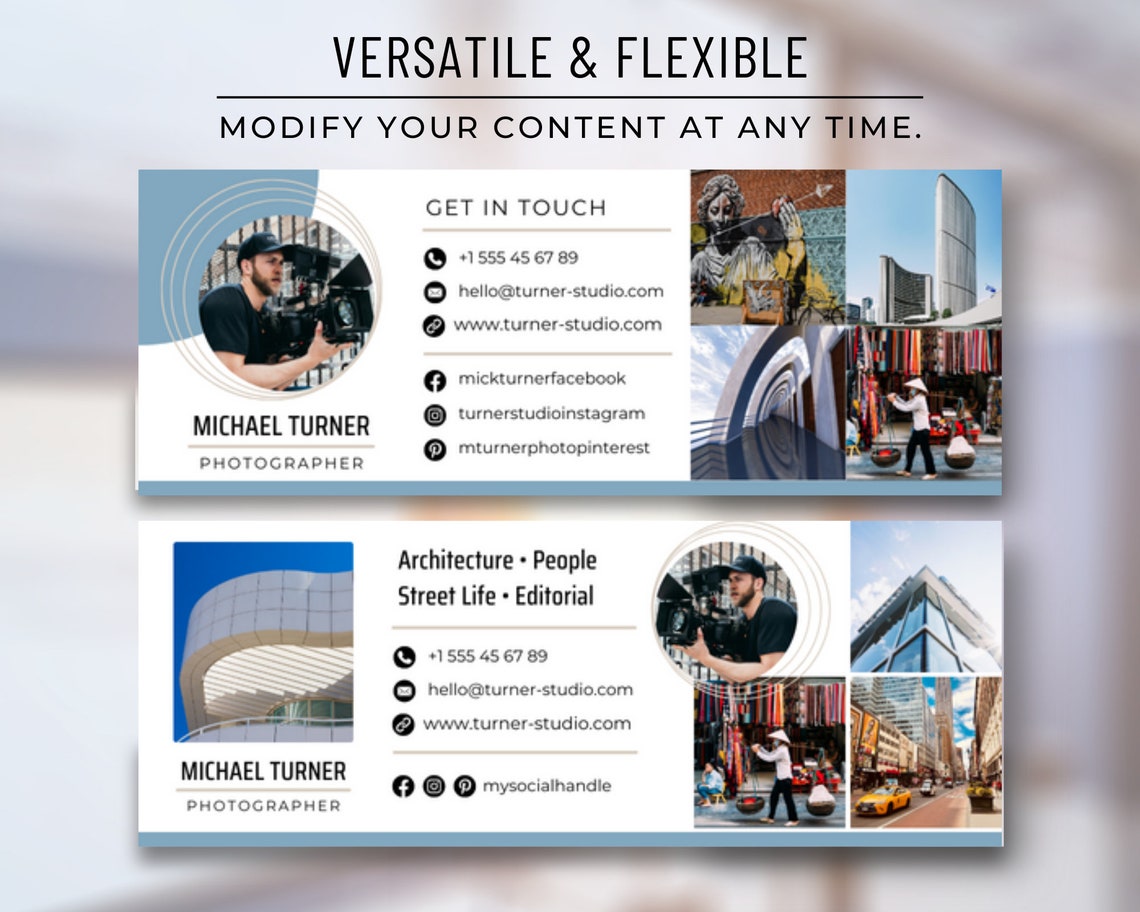 Email Signature Template Bundle, Photographer Designer, Gmail Signature ...